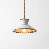 Festonia Curated Hand-Thrown Ceramic Pendant Lig installed in residential dining space