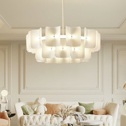 Fingerprint Curated Optical Acrylic Chandelier