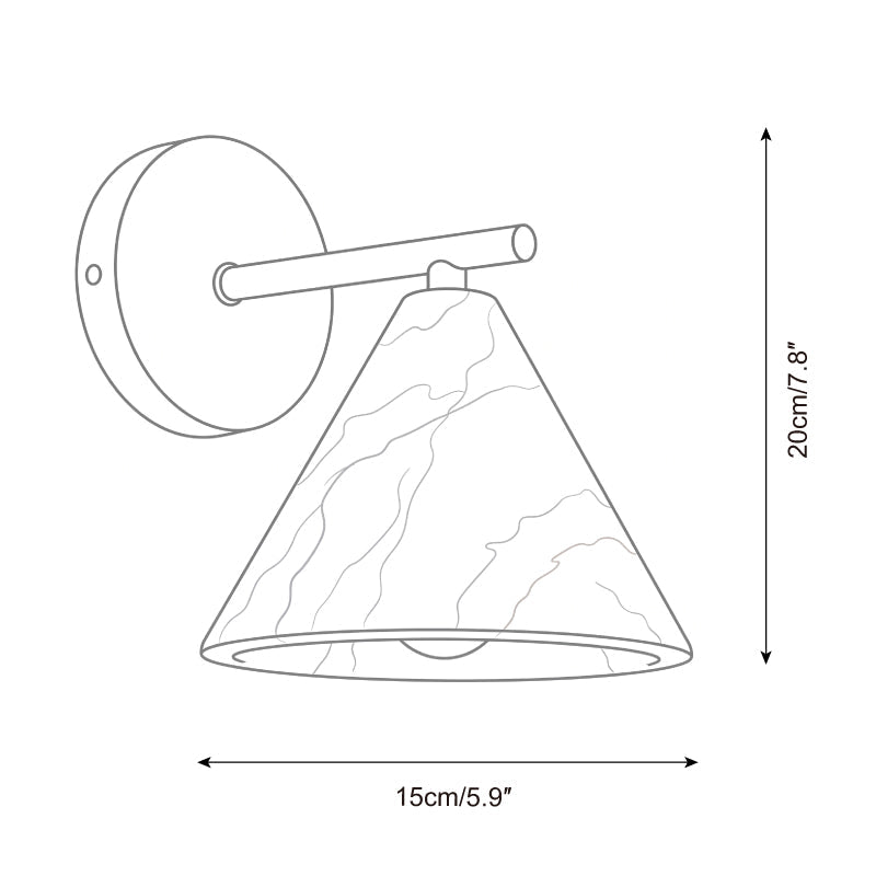Finley Alabaster Curated Alabaster Wall Sconce – macro detail view