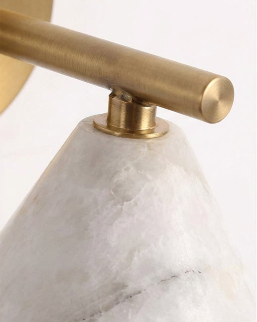 Finley Alabaster Curated Alabaster Wall Sconce – full fixture elevation view