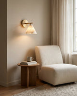 Finley Alabaster Curated Alabaster Wall Sconce – handcrafted surface texture