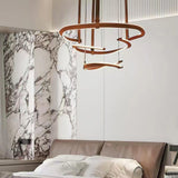 Finopi Curated Iron & Glass Chandelier installed in residential dining space