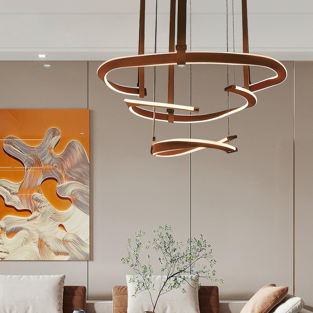 Finopi Curated Iron & Glass Chandelier
