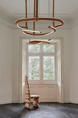 Finopi Curated Iron & Glass Chandelier – handcrafted surface texture