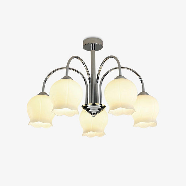 Floral Glass Curated Mouth-Blown Frosted Glass C
