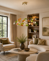 Floravyn Curated Mouth-Blown Frosted Glass Chand – structural canopy joint detail