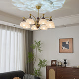Florentia Curated Mouth-Blown Frosted Glass Chan installed in residential dining space