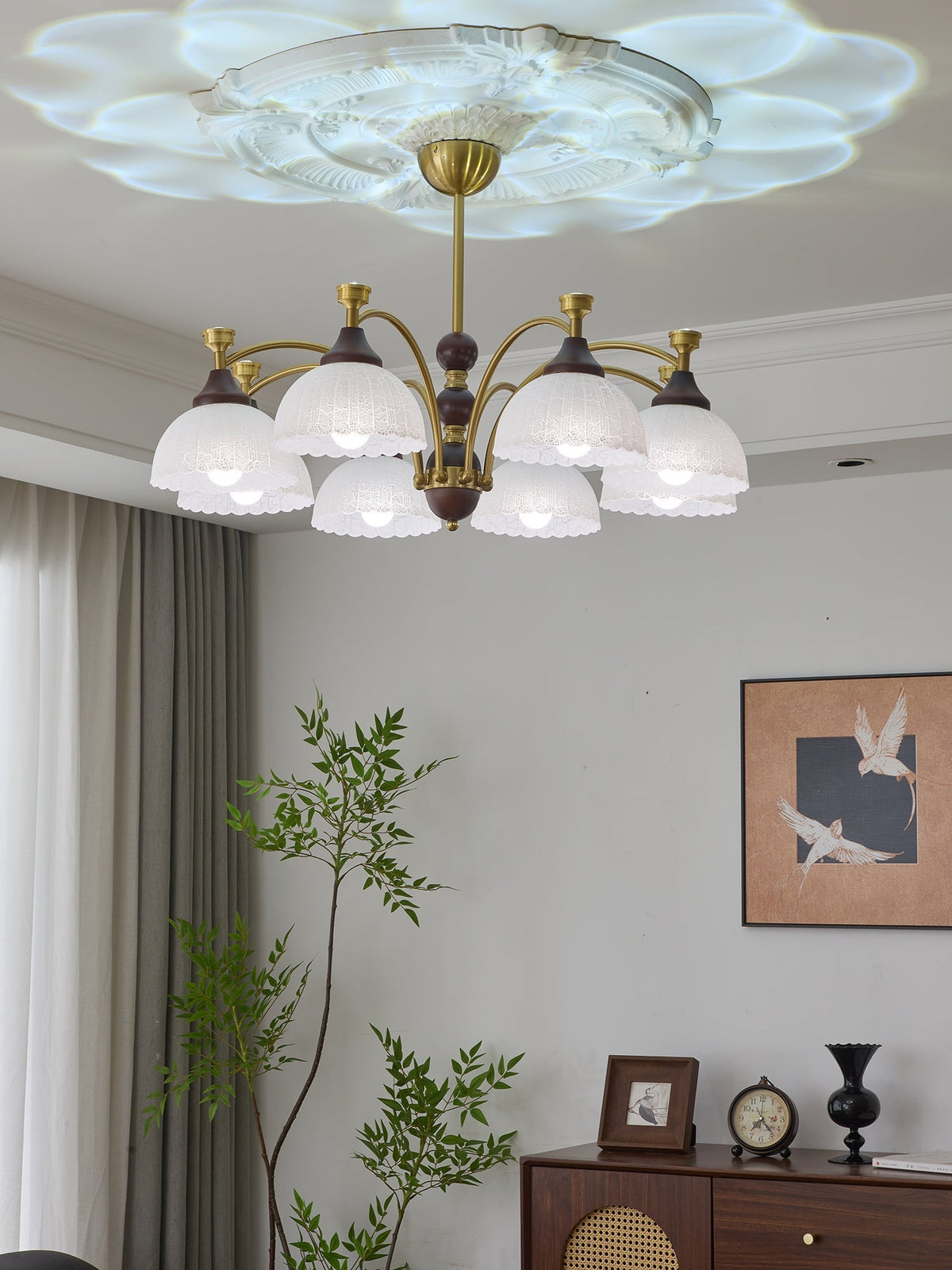Florentia Curated Mouth-Blown Frosted Glass Chan – architectural ceiling profile