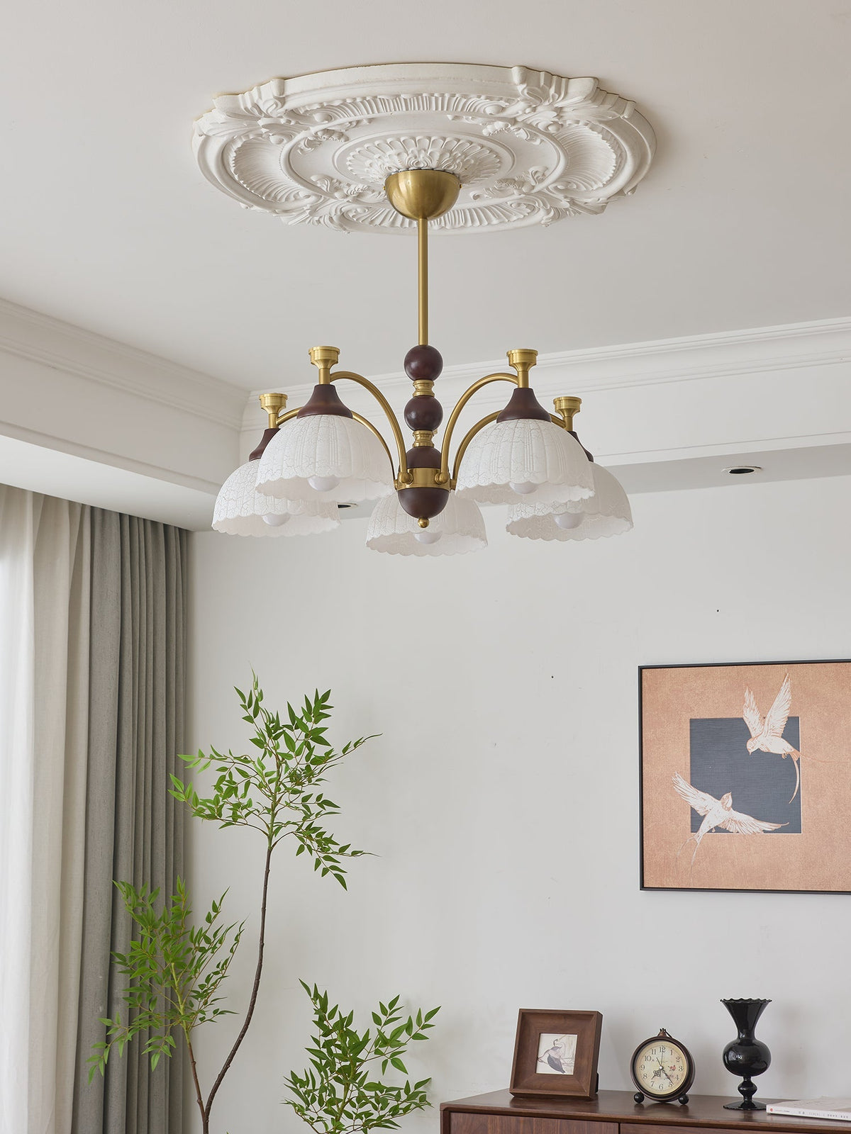 Florentia Curated Mouth-Blown Frosted Glass Chan – structural canopy joint detail