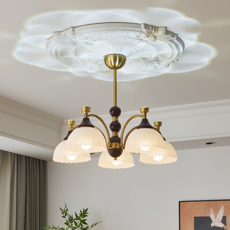 Florentia Curated Mouth-Blown Frosted Glass Chan warm illuminated room view