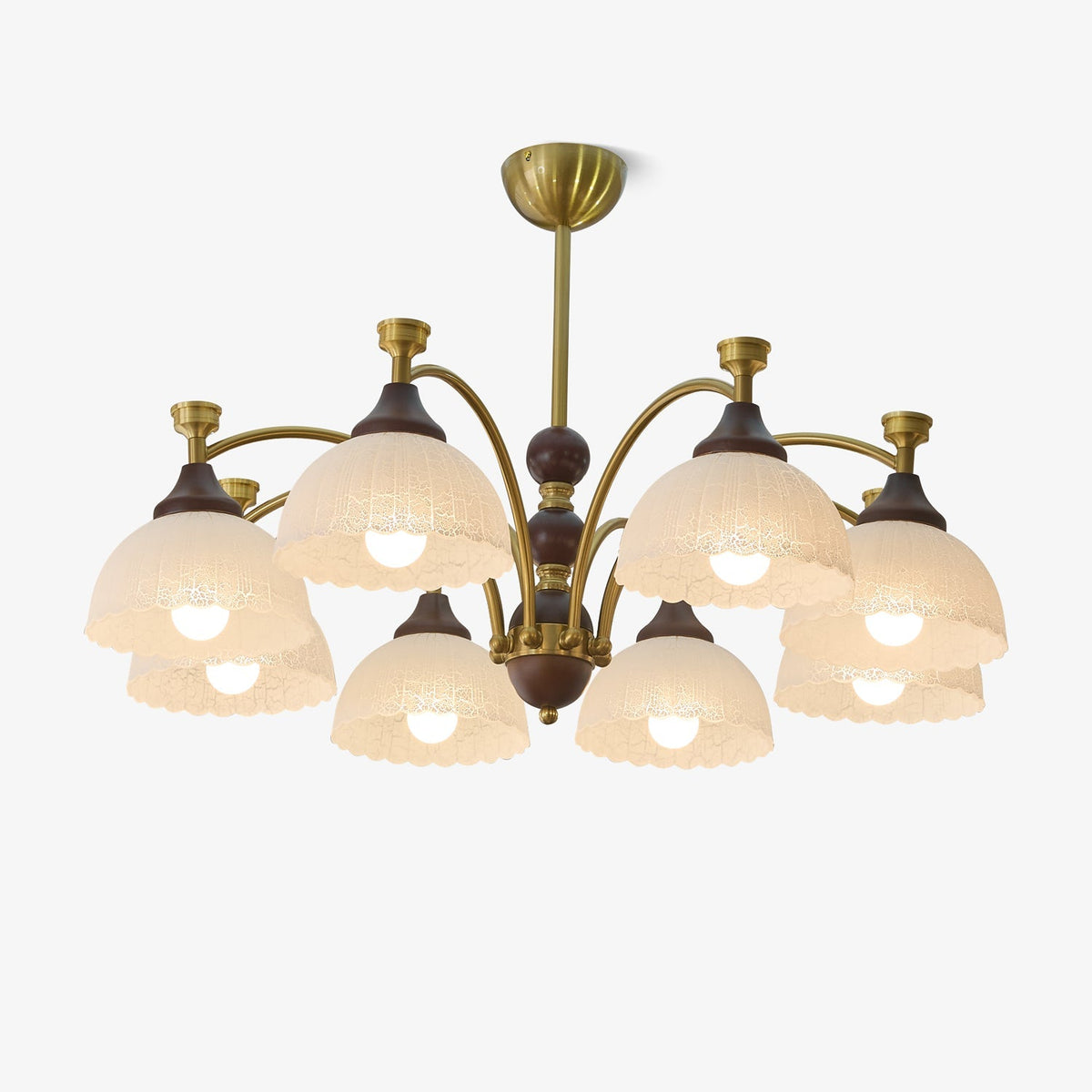 Florentia Curated Mouth-Blown Frosted Glass Chan – Mouth-Blown Frosted Glass Chandelier