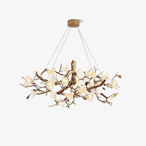 Flower Bloom Branch Brass Curated Solid Brass Ch