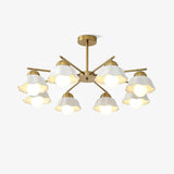 Flower Shade Curated Mouth-Blown Frosted Glass C – Mouth-Blown Frosted Glass Chandelier