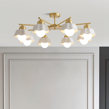 Flower Shade Curated Mouth-Blown Frosted Glass C