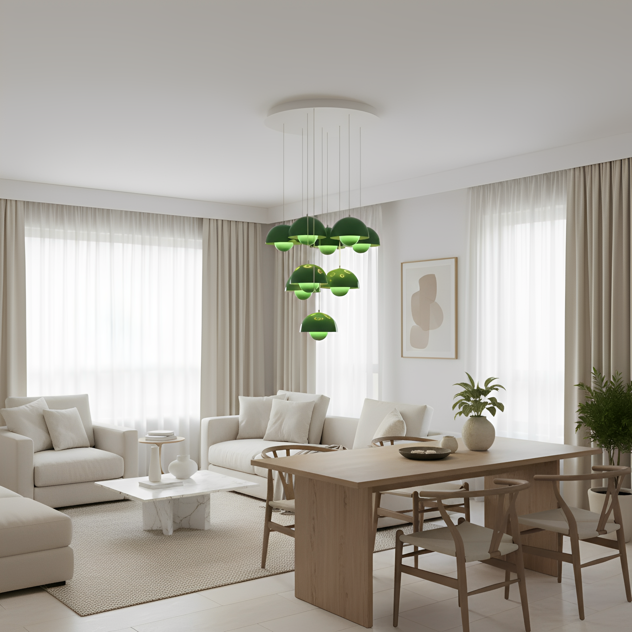 Flowerpot Chandelier by Verner Panton Inspired | Spun Steel | JINSHE