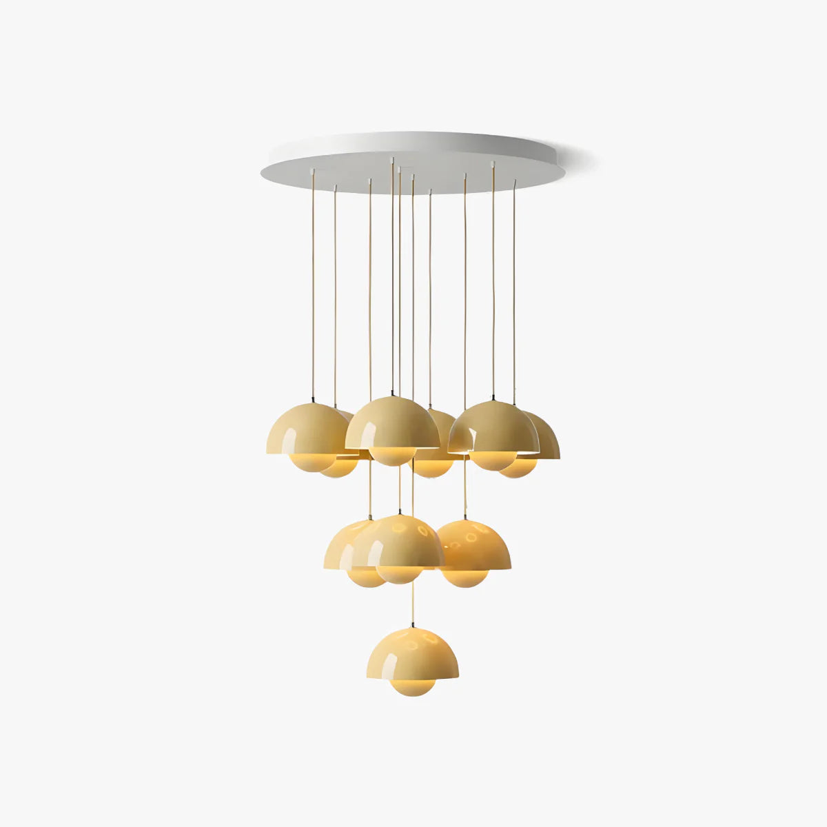 Flowerpot Chandelier by Verner Panton Inspired | Spun Steel | JINSHE
