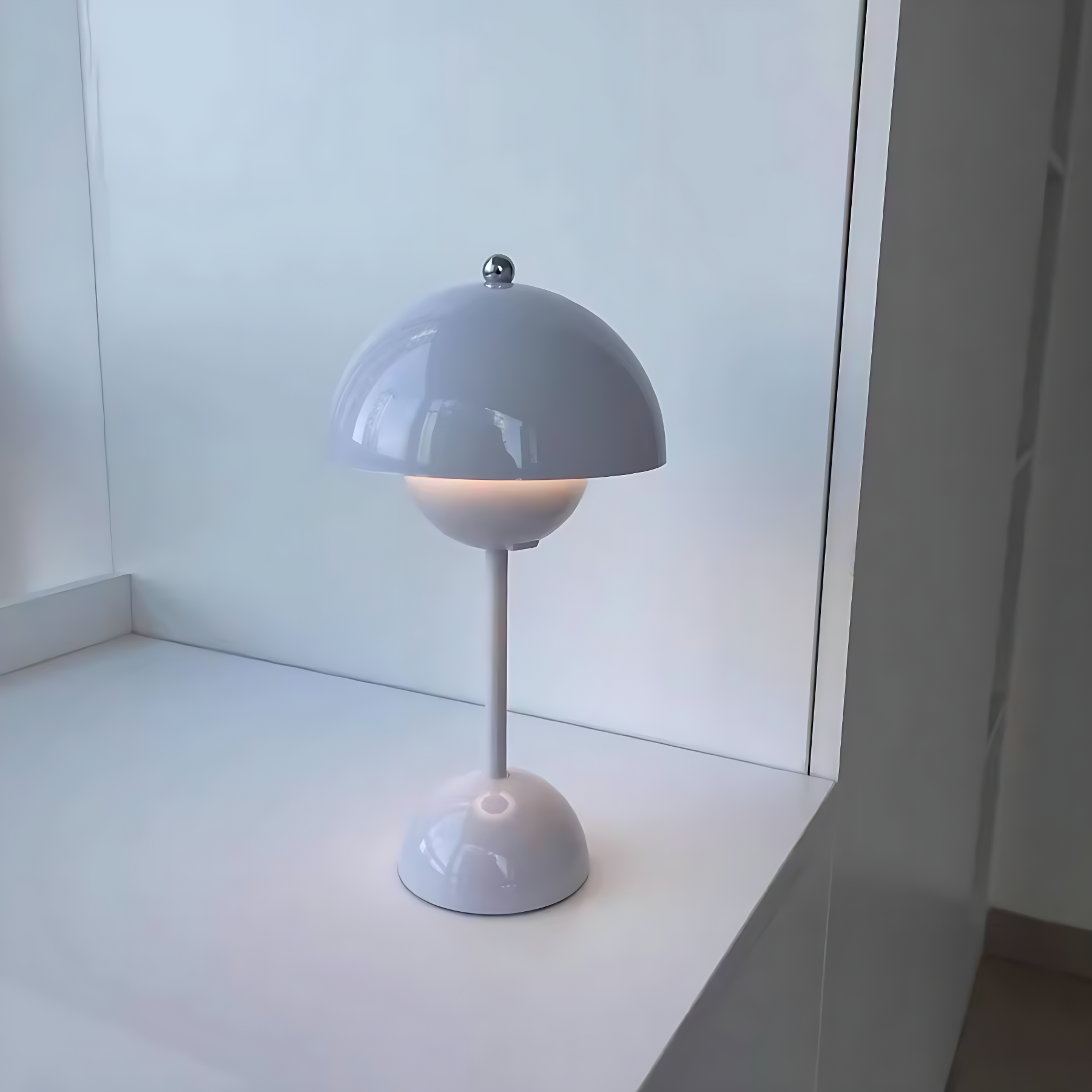 Flowerpot Portable Table Lamp by Verner Panton Inspired | Spun Steel | JINSHE