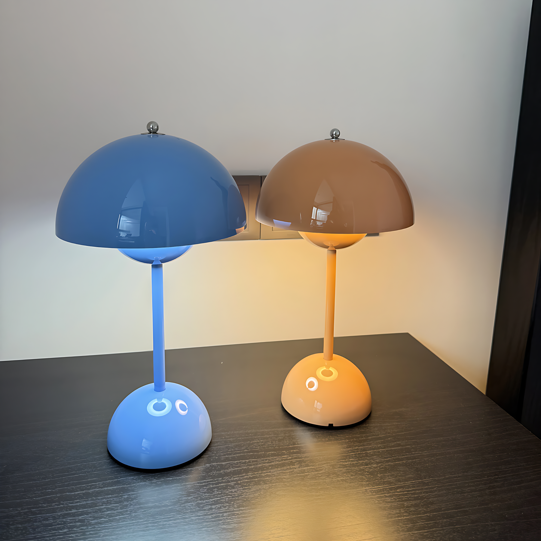 Flowerpot Portable Table Lamp by Verner Panton Inspired | Spun Steel | JINSHE