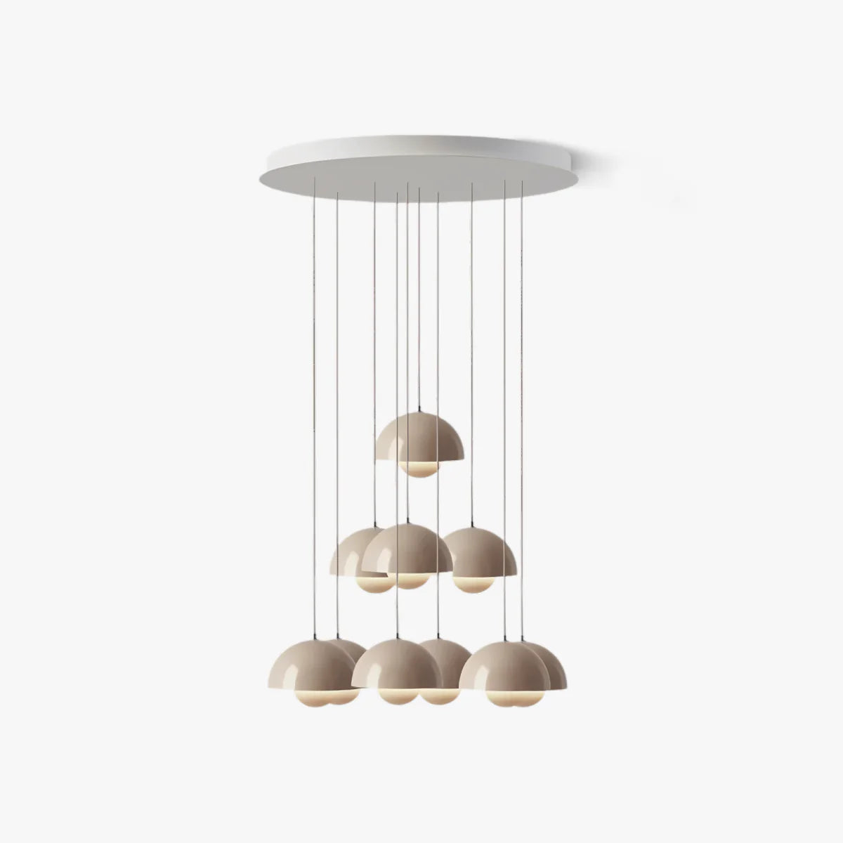 Flowerpot Vp10 Chandelier by Verner Panton Inspired | Spun Steel | JINSHE