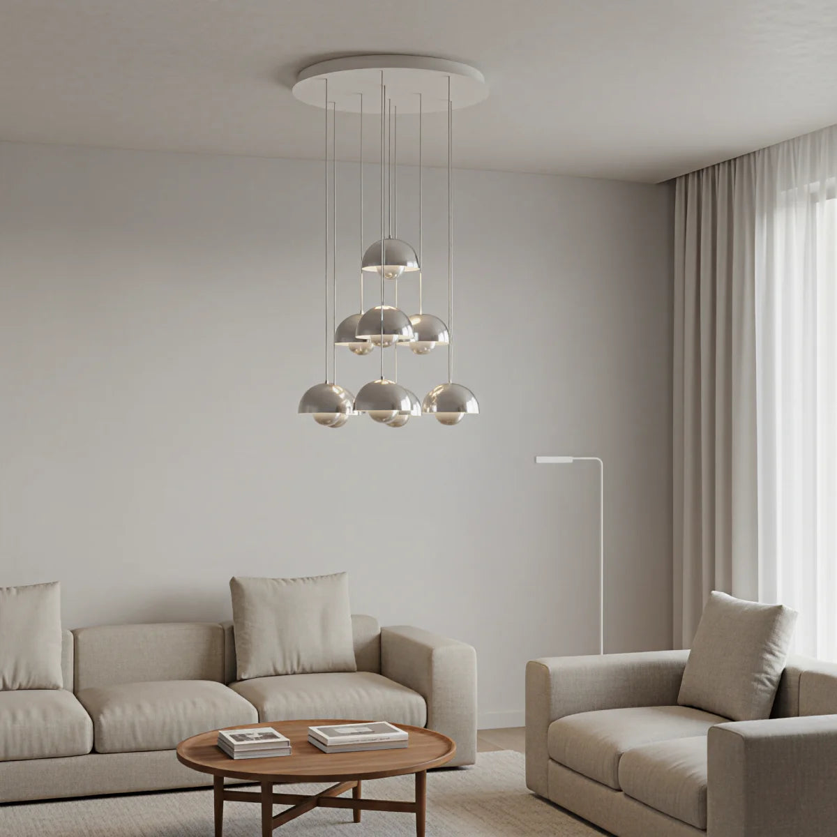 Flowerpot Vp10 Chandelier by Verner Panton Inspired | Spun Steel | JINSHE