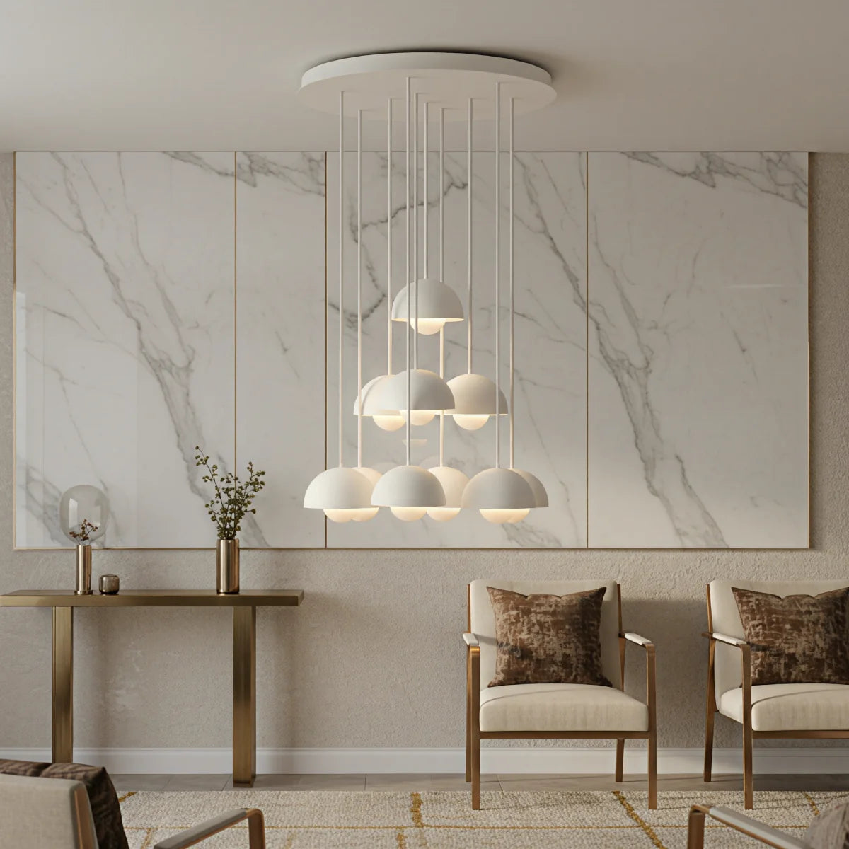 Flowerpot Vp10 Chandelier by Verner Panton Inspired | Spun Steel | JINSHE