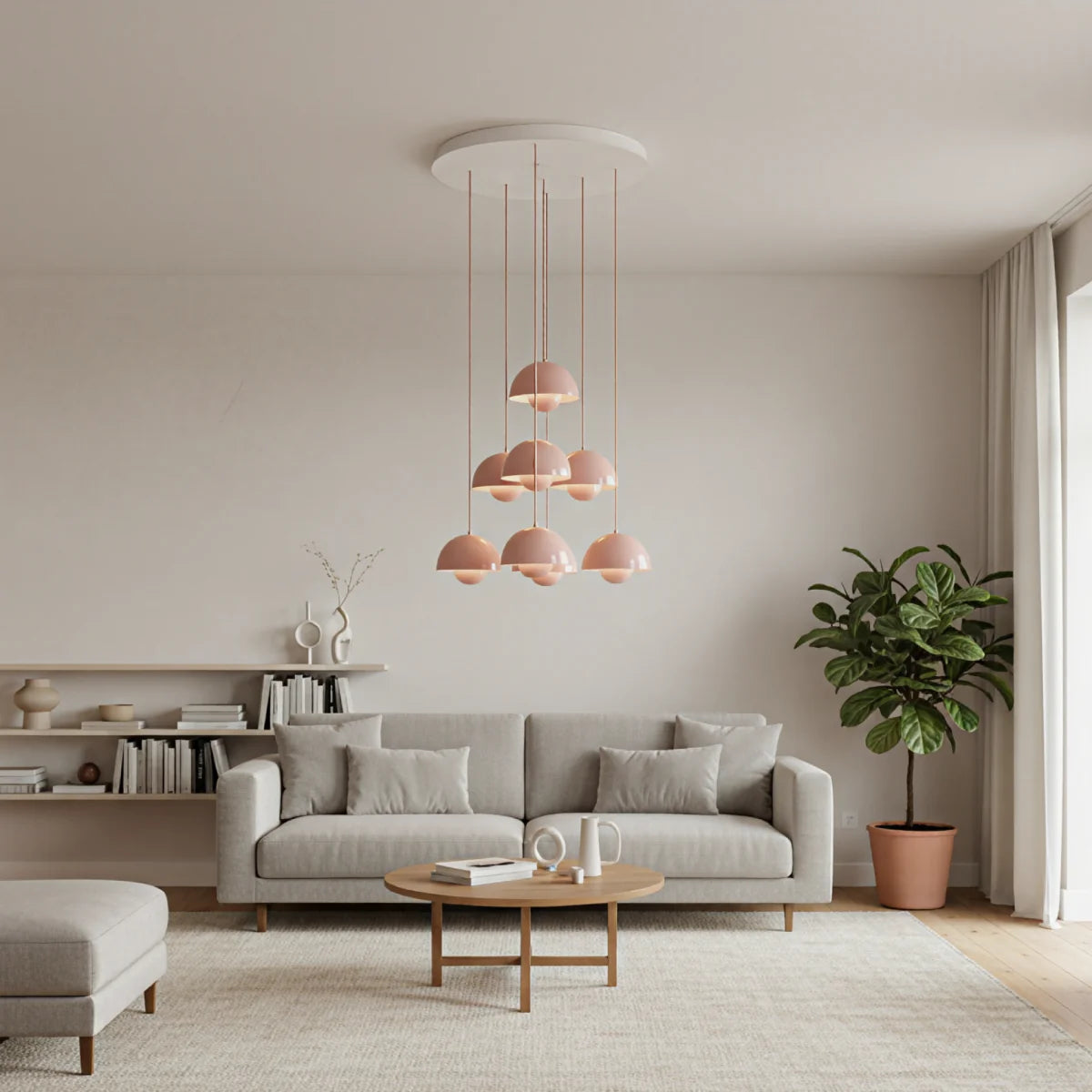 Flowerpot Vp10 Chandelier by Verner Panton Inspired | Spun Steel | JINSHE