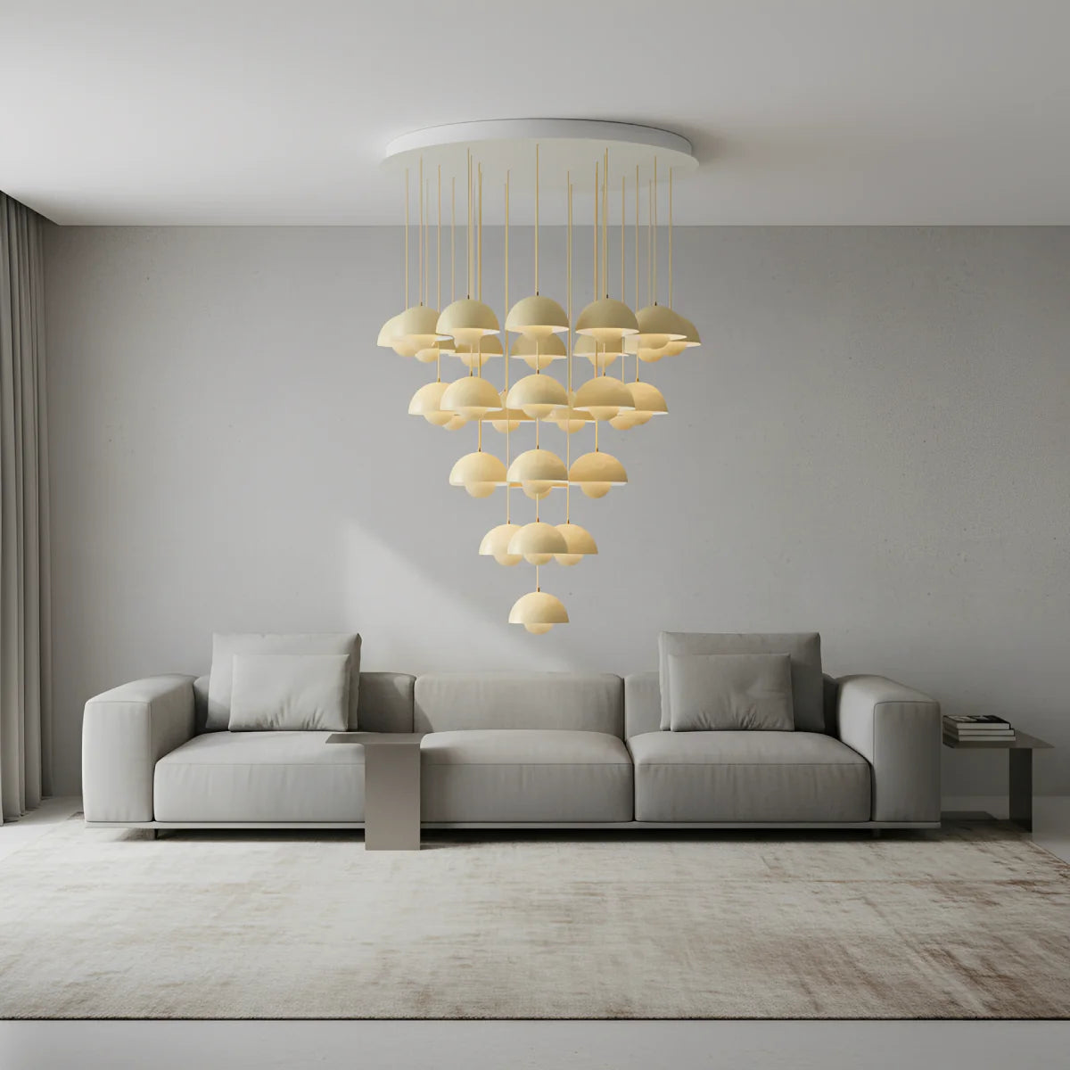Flowerpot Vp1 Chandelier by Verner Panton Inspired | Spun Steel | JINSHE
