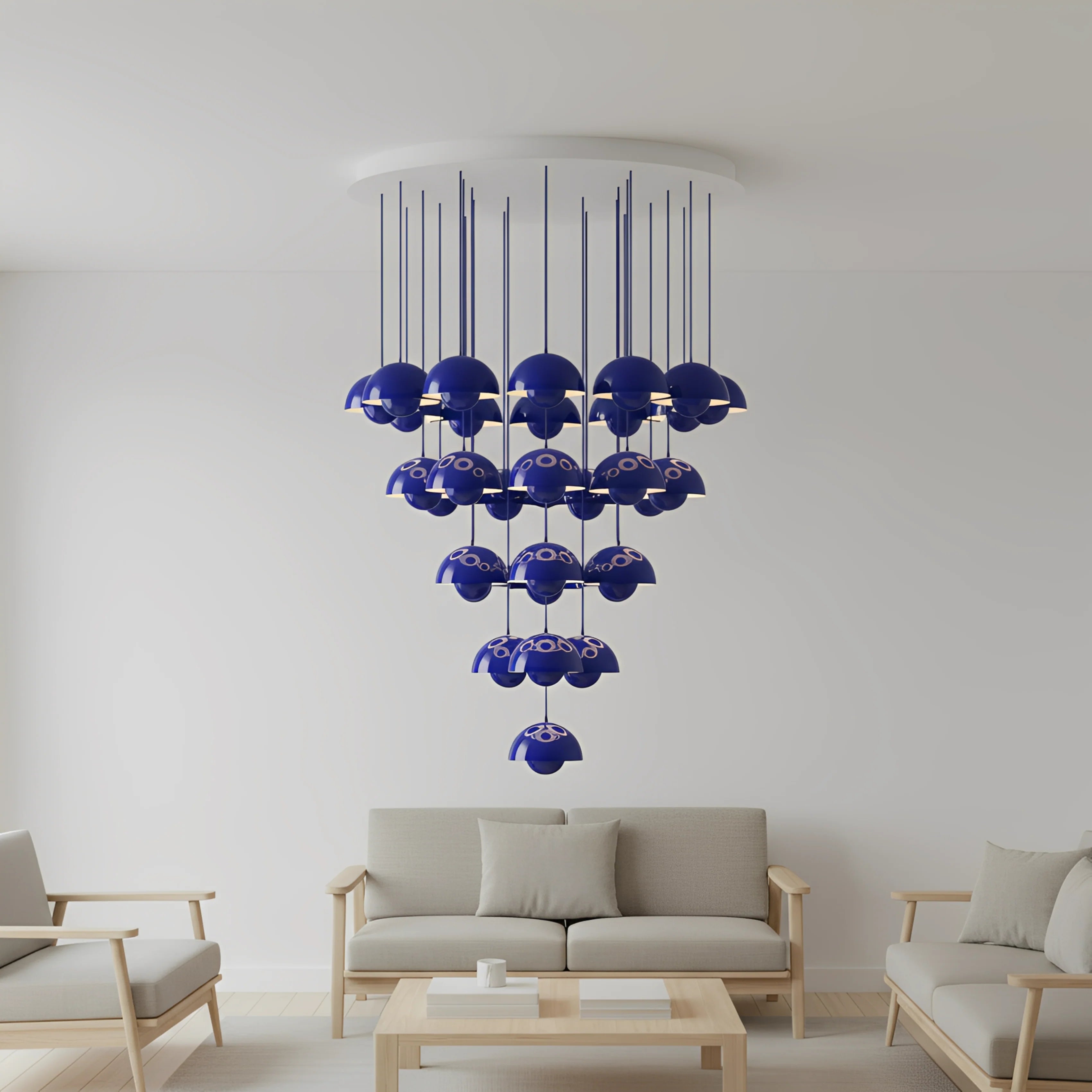 Flowerpot Vp1 Chandelier by Verner Panton Inspired | Spun Steel | JINSHE
