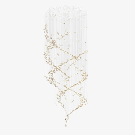 Fluttering Leaves Curated Mouth-Blown Frosted Gl