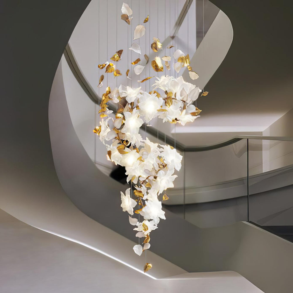 Flying Flowers Fluttering Curated Solid Brass Ch