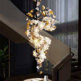 Flying Flowers Fluttering Curated Solid Brass Ch installed in residential dining space