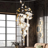 Solid Brass craftsmanship detail on Flying Flowers Fluttering Curated Solid Brass Ch