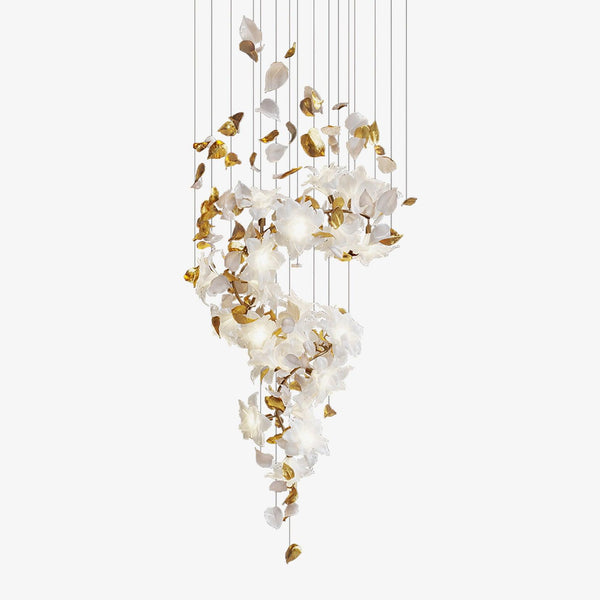 Flying Flowers Fluttering Curated Solid Brass Ch
