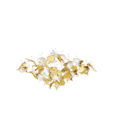 Flying Leaves Curated Mouth-Blown Frosted Glass – macro detail view #1