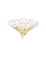 Flying Leaves Curated Mouth-Blown Frosted Glass – dimensional scale reference #1