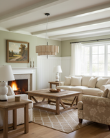 Folden Curated Iron & Glass Pendant Light – structural canopy joint detail