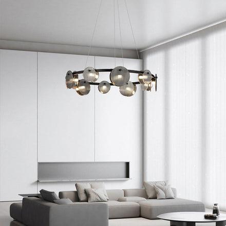 Foliole Curated Mouth-Blown Frosted Glass Chande
