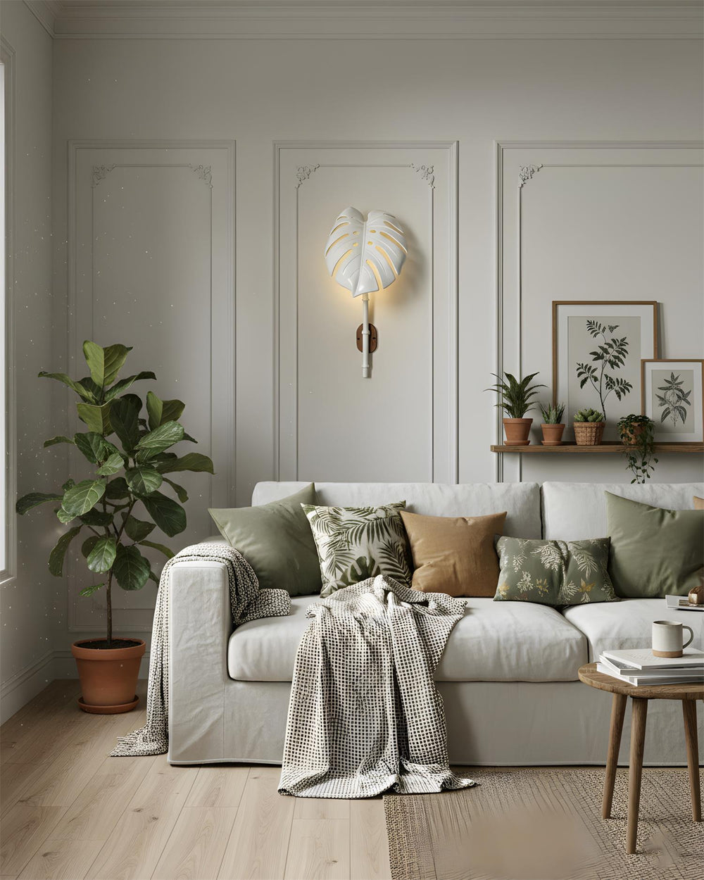 Folium Curated Mouth-Blown Frosted Glass Wall Sc