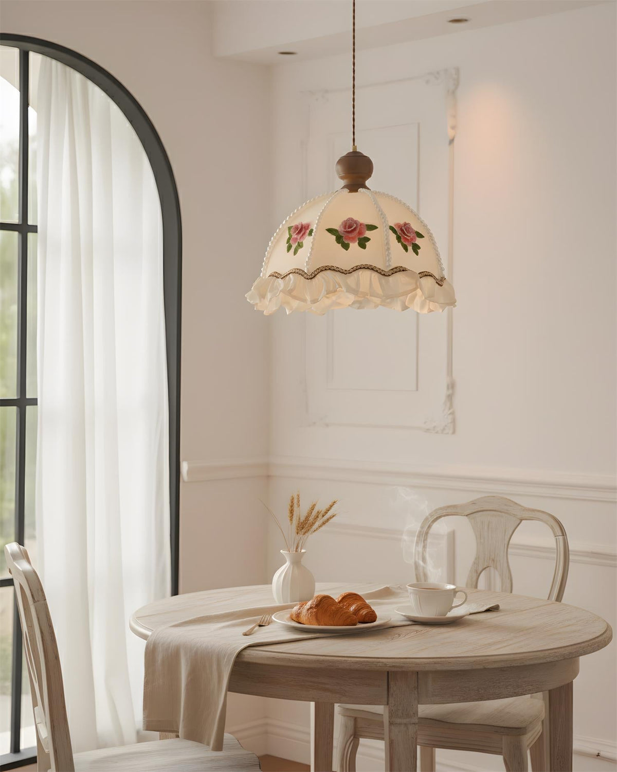 Frillia Curated Solid Hardwood Pendant Light – unlit natural material contrast