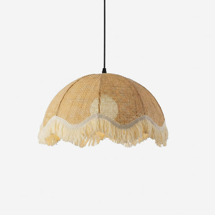 Fringelle Curated Woven Rattan Pendant Light