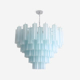 FrostTier Curated Mouth-Blown Frosted Glass Chan – Mouth-Blown Frosted Glass Chandelier