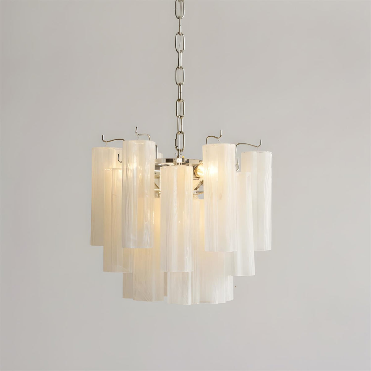 FrostTier Curated Mouth-Blown Frosted Glass Chan – architectural ceiling profile #1