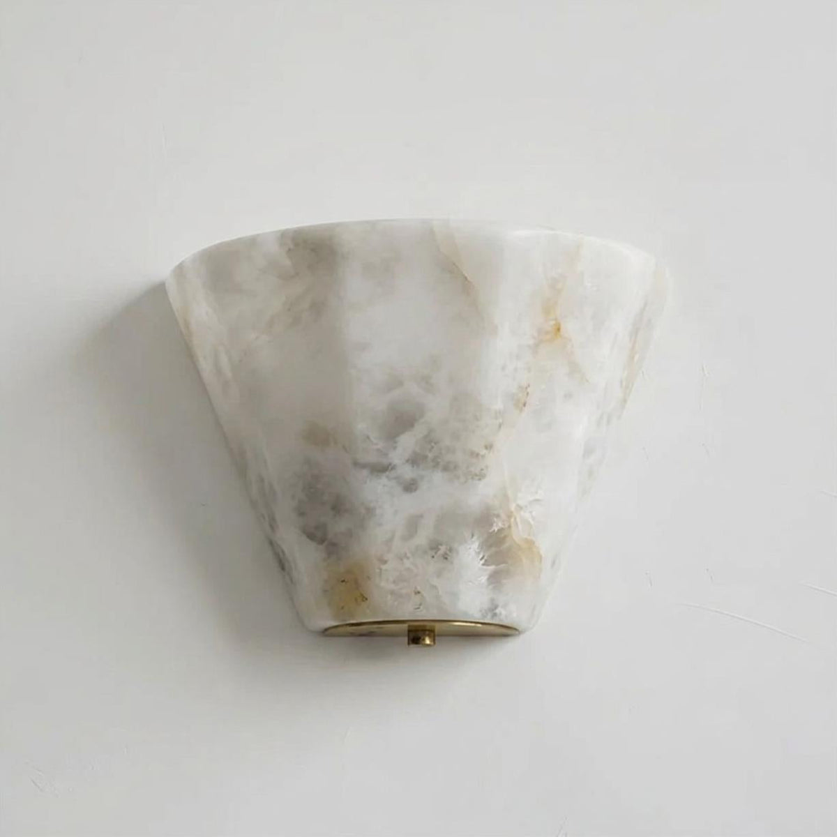 Fun Guy Alabaster Curated Alabaster Wall Sconce – W 17.5cm x H 14.5cm  W 6.8 x H 5.7 finish configuration