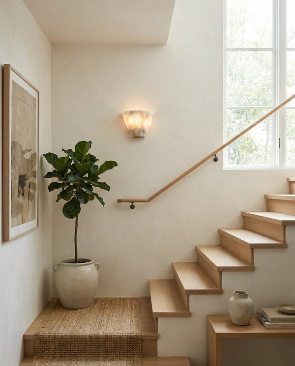 Fun Guy Alabaster Curated Alabaster Wall Sconce