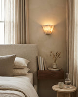 Fun Guy Alabaster Curated Alabaster Wall Sconce – dimensional scale reference