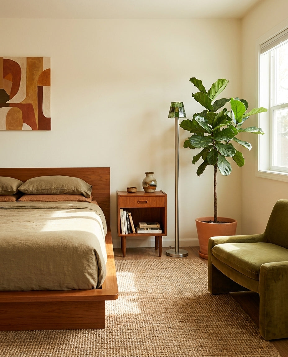 Fun Guy Curated Amber Art Glass Floor Lamp – architectural ceiling profile