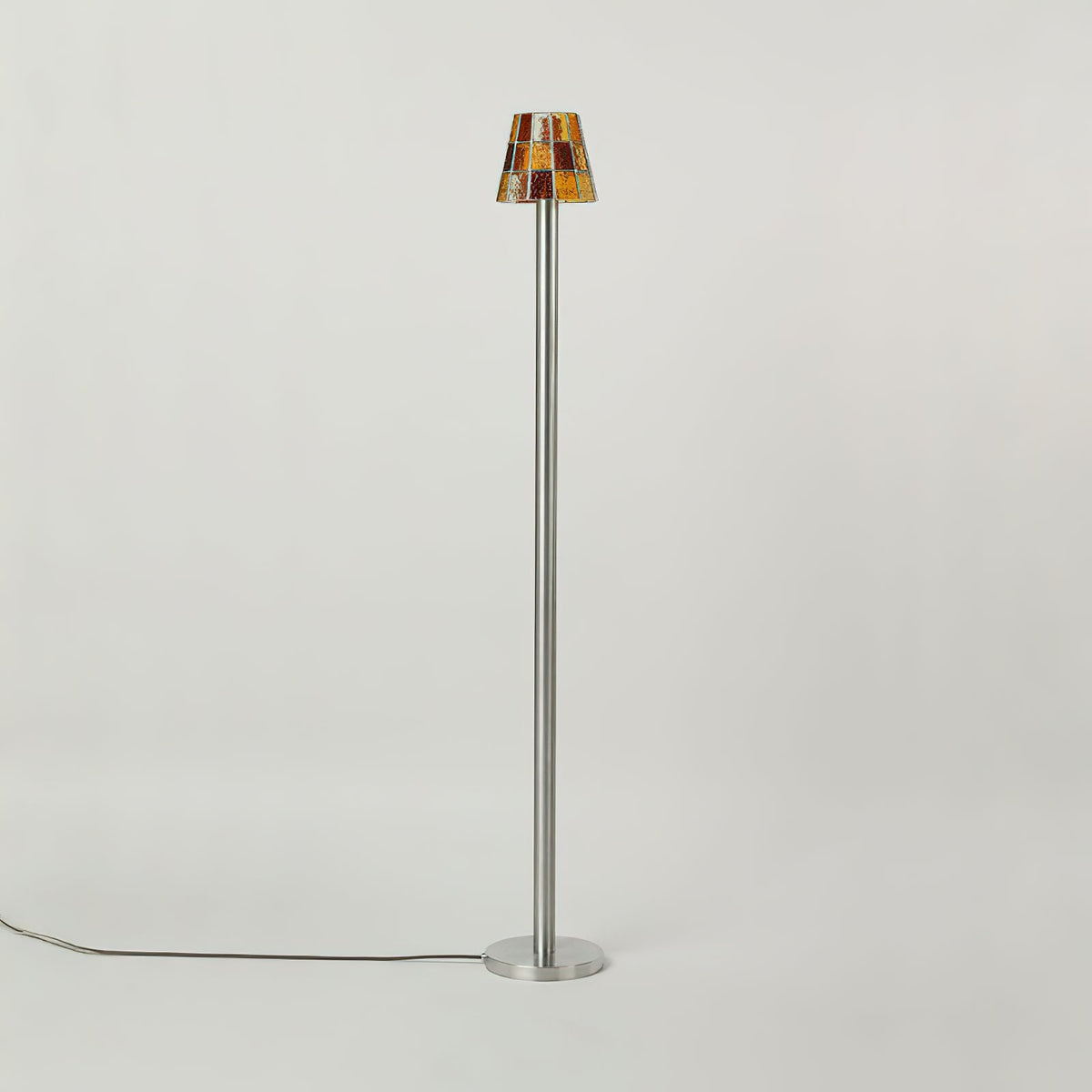 Fun Guy Curated Amber Art Glass Floor Lamp – W 16.5cm x H 143cm  W 6.5 x H 56.3 finish configuration #1