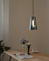 Fun Guy Curated Mouth-Blown Frosted Glass Pendan – full fixture elevation view