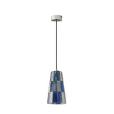 Fun Guy Curated Mouth-Blown Frosted Glass Pendan – Model B Dia 17cm x H 29cm  ∅ 6.7 x H 11. finish configuration