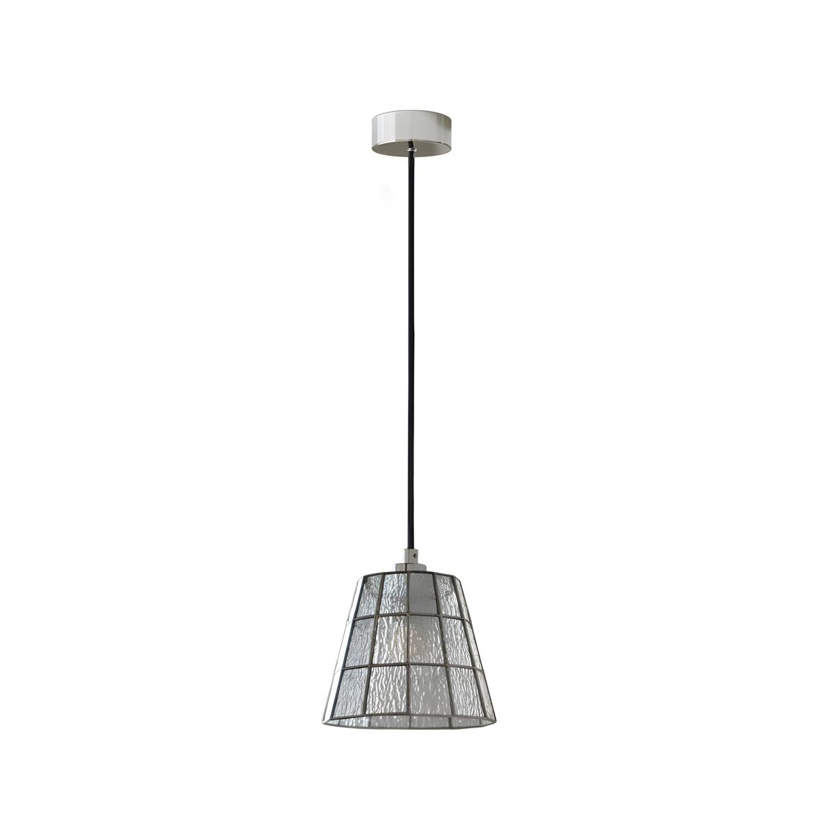 Fun Guy Curated Mouth-Blown Frosted Glass Pendan – Model A Dia 17cm x H 14.5cm  ∅ 6.7 x H 5 finish configuration #1 #2
